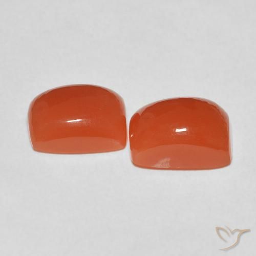 4.77 ct natürliche Feuerorange Mondstein-Edelsteine, Kissen, Lichtdurchlässig