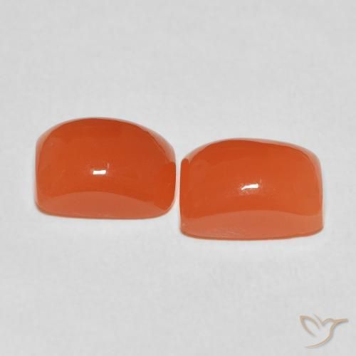 5.26 ct natürliche Feuerorange Mondstein-Edelsteine, Kissen, Lichtdurchlässig