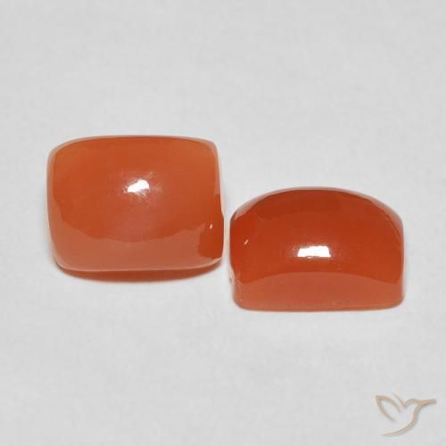 5.12 ct natürliche Mittelorange Mondstein-Edelsteine, Kissen, Lichtdurchlässig