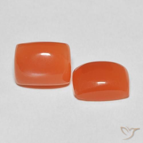 5.03 ct natürliche Intensives Orange Mondstein-Edelsteine, Kissen, Lichtdurchlässig