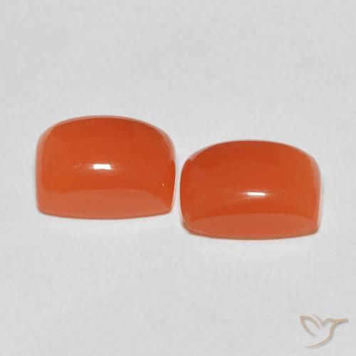 5.03 ct natürliche Intensives Orange Mondstein-Edelsteine, Kissen, Lichtdurchlässig