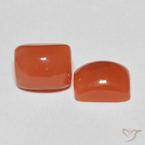 5.32 ct natürliche Mittelorange Mondstein-Edelsteine, Kissen, Lichtdurchlässig