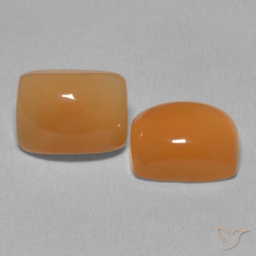 5.14 ct natürliche rötlich-orange Mondstein-Edelsteine, Kissen, Lichtdurchlässig