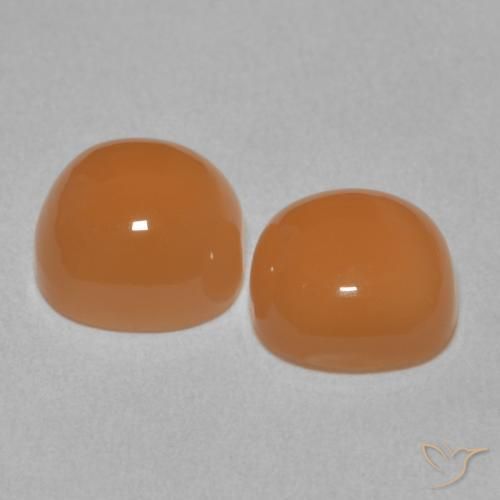 4.54 ct natürliche hellorange Mondstein-Edelsteine, Kissen, Lichtdurchlässig