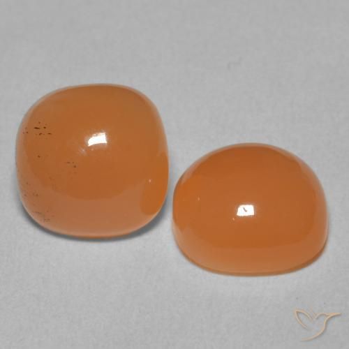 4.28 ct natürliche Mittelorange Mondstein-Edelsteine, Kissen, Lichtdurchlässig