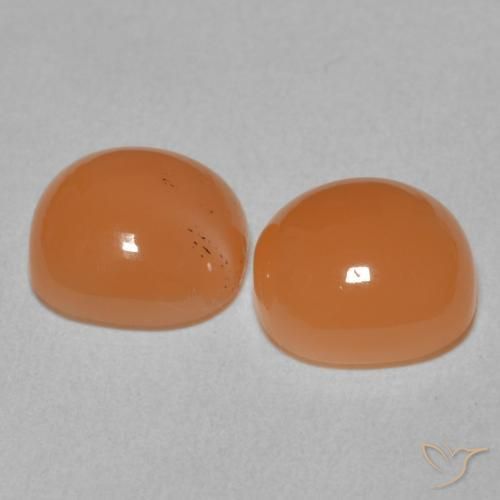 4.28 ct natürliche Mittelorange Mondstein-Edelsteine, Kissen, Lichtdurchlässig