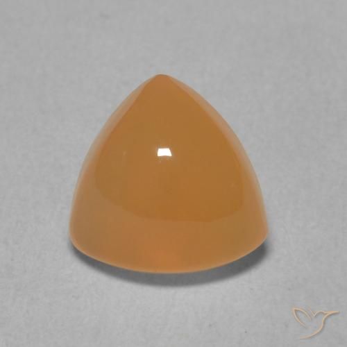 1.82ct Natürlicher Pfirsich-orange Mondstein, Trillion, Lichtdurchlässig