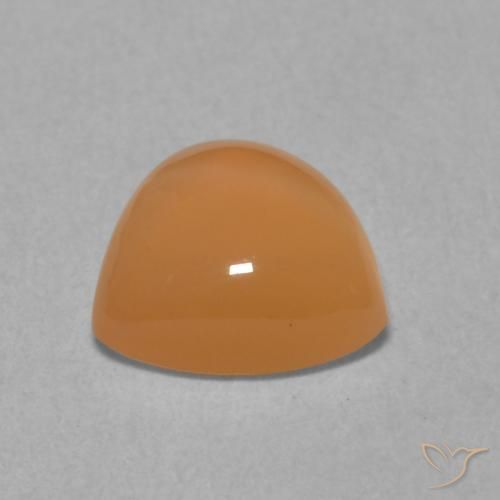 9,17 ctw natürlicher Pfirsich-orange Mondstein, Trillion, Lichtdurchlässig