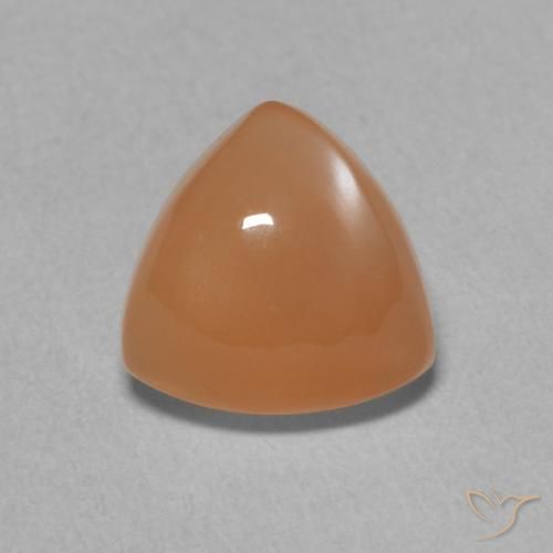 1.77ct Natürlicher rötlich-orange Mondstein, Trillion, Lichtdurchlässig