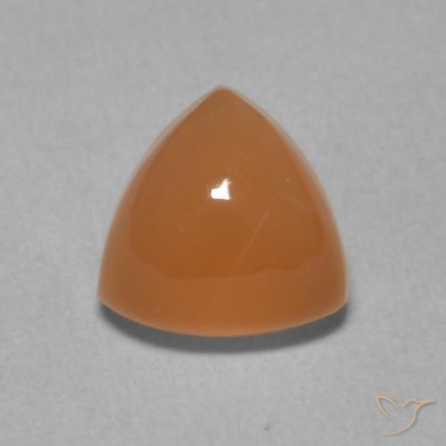 2.07ct Natürlicher Mittelorange Mondstein, Trillion, Lichtdurchlässig
