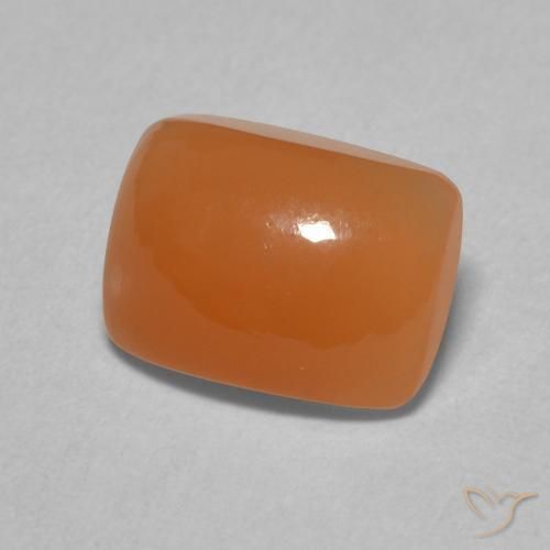 9,17 ctw natürlicher Mittelorange Mondstein, Kissen, Lichtdurchlässig