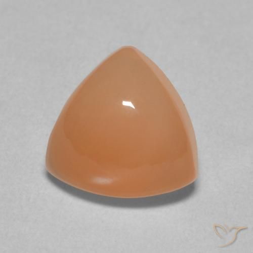 1.81ct Natürlicher Helles rötliches Orange Mondstein, Trillion, Lichtdurchlässig