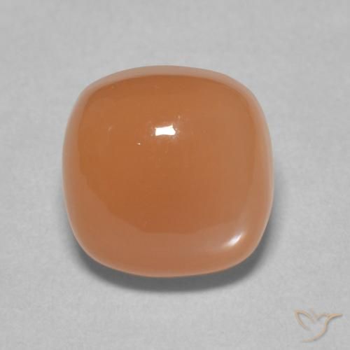 2.53ct Natürlicher Pfirsich-orange Mondstein, Kissen, Lichtdurchlässig