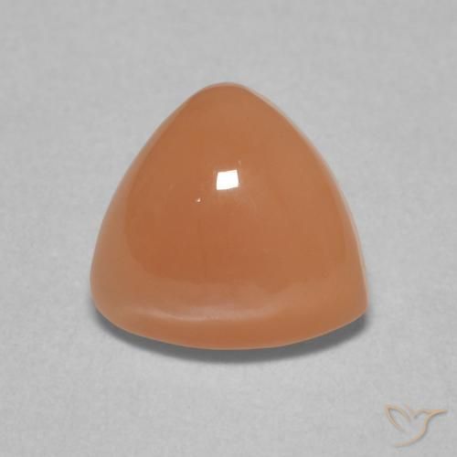 1.54ct Natürlicher hellorange Mondstein, Trillion, Lichtdurchlässig