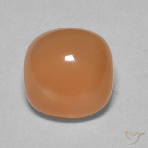 2.30ct Natürlicher hellorange Mondstein, Kissen, Lichtdurchlässig