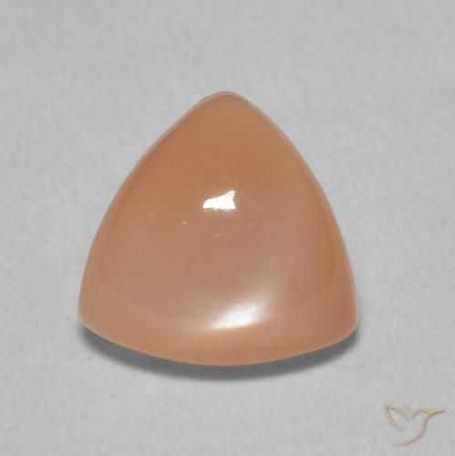 1.66ct Natürlicher Cantaloupe-Orange Mondstein, Trillion, Lichtdurchlässig