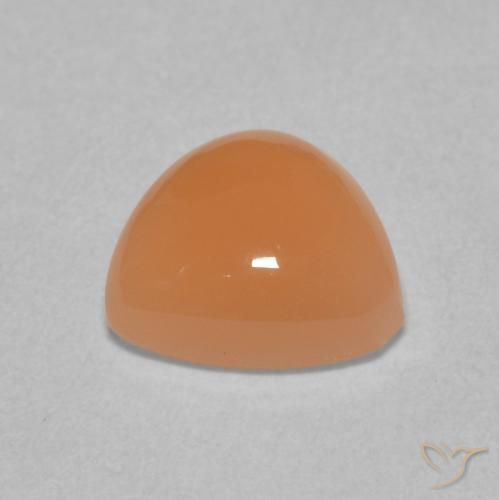 9,17 ctw natürlicher Helles rötliches Orange Mondstein, Trillion, Lichtdurchlässig