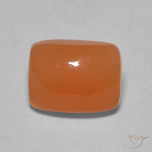 2.28ct Natürlicher Mittelorange Mondstein, Kissen, Lichtdurchlässig