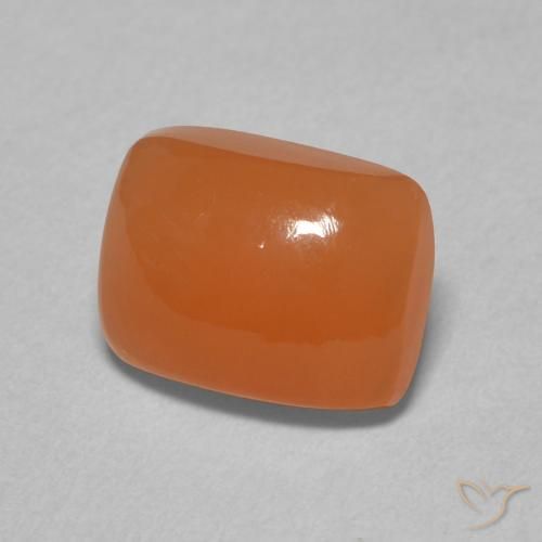 9,17 ctw natürlicher Mittelorange Mondstein, Kissen, Lichtdurchlässig