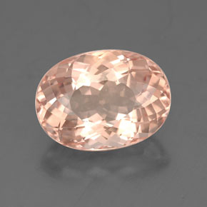 3,37 ctw natürlicher rosafarbener Morganit, Oval Schliff, VVS