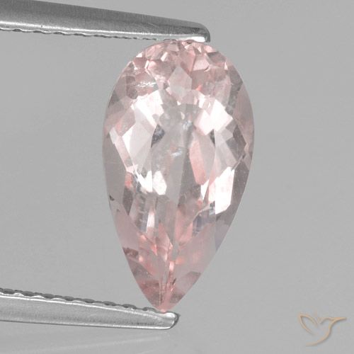 1.69ct Natürlicher Flamingorosa Morganit, Birnenform, VS-SI