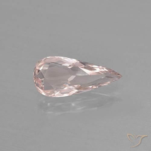 1.43ct Natürlicher hellrosa Morganit, Birnenform, VS