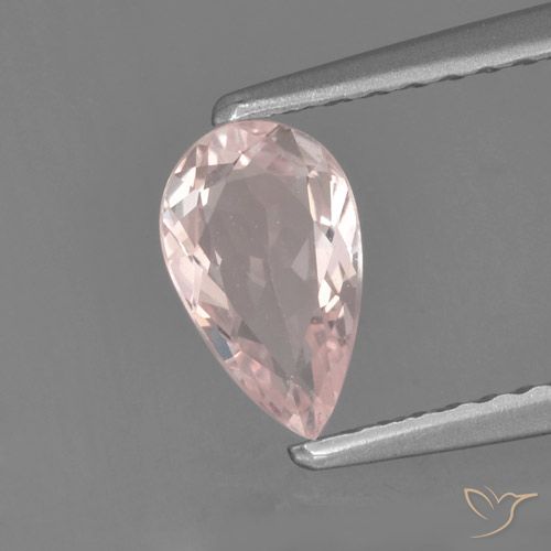 0.55ct Natürlicher hellrosa Morganit, Birnenform, VVS-VS