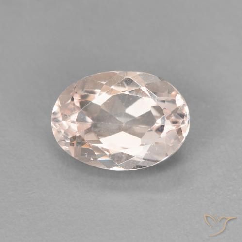 0.91ct Natürlicher Medium Light-Pink Morganit, Oval, VVS-VS