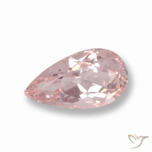 0.84ct Natürlicher Mittel-Hellrosa Morganit, Birnenform, VVS-VS