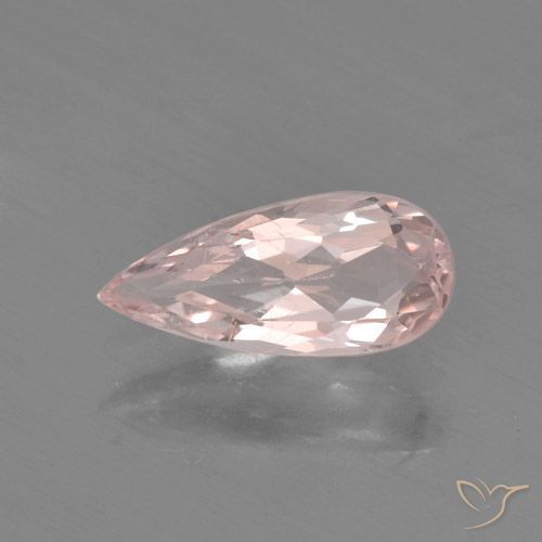 0.77ct Natürlicher hellrosa Morganit, Birnenform, VVS-VS