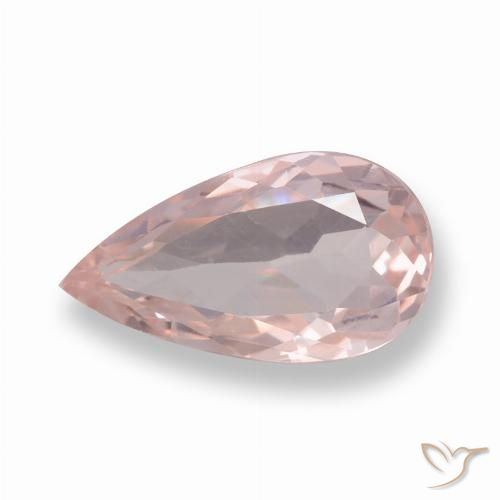 0.93ct Natürlicher Mittelrosa Morganit, Birnenform, VVS