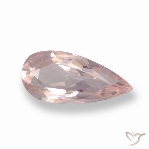 0.71ct Natürlicher Mittelrosa Morganit, Birnenform, VVS