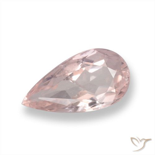 0.94ct Natürlicher Flamingorosa Morganit, Birnenform, VS