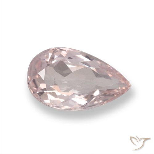 0.92ct Natürlicher Korallenrosa-Ton Morganit, Birnenform, VVS-VS