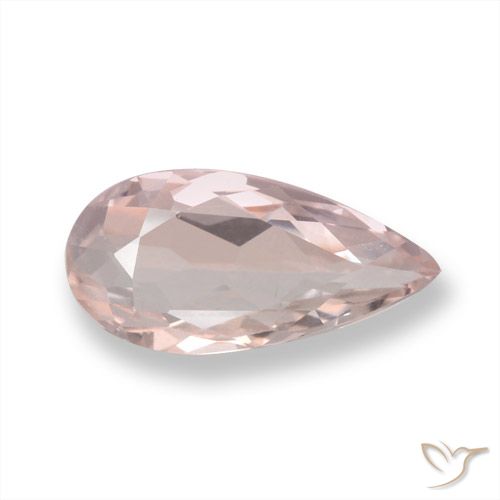 0.92ct Natürlicher hellrosa Morganit, Birnenform, VVS
