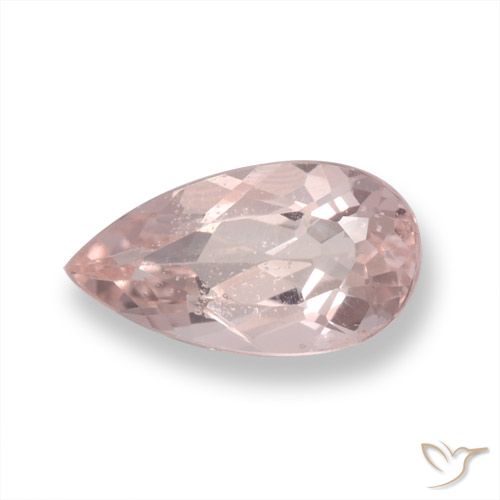 0.93ct Natürlicher Flamingorosa Morganit, Birnenform, VS