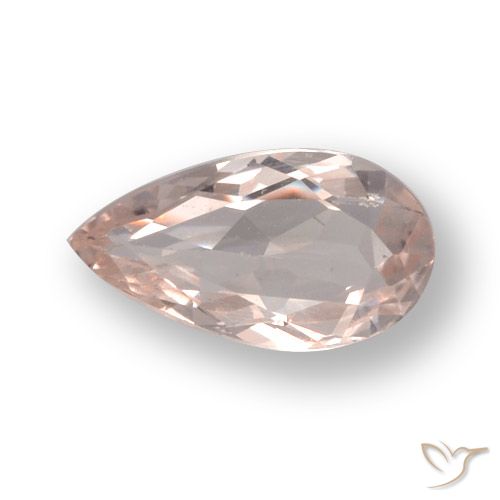 0.57ct Natürlicher Flamingorosa Morganit, Birnenform, VVS-VS, Photo A