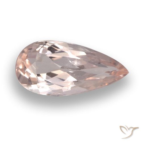 0.71ct Natürlicher hellrosa Morganit, Birnenform, VS