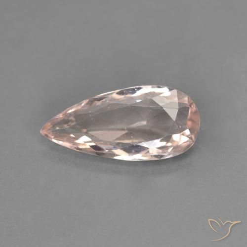 0.90ct Natürlicher Medium Light-Pink Morganit, Birnenform, VVS