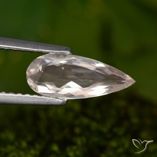 0.91ct Natürlicher Sehr helles Rosa Morganit, Birnenform, VVS-VS