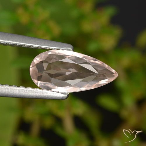 0.70ct Natürlicher Mittel-Hellrosa Morganit, Birnenform, VVS-VS