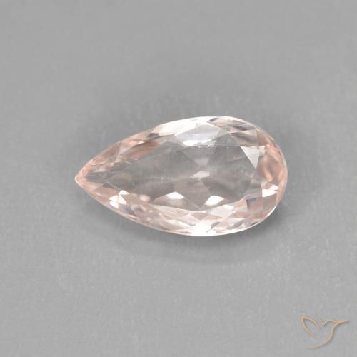 0.96ct Natürlicher Flamingorosa Morganit, Birnenform, VVS-VS