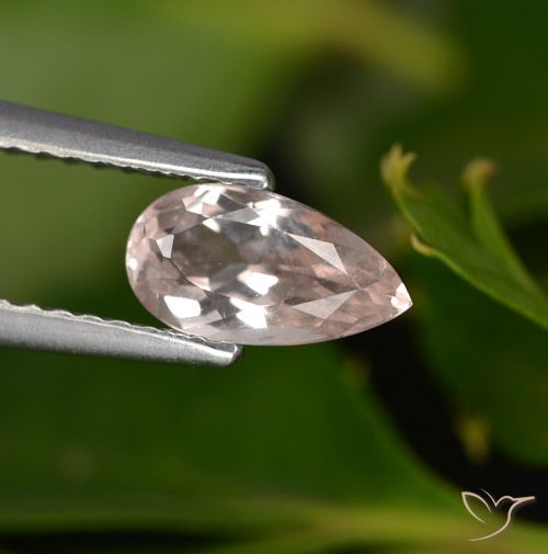 0.74ct Natürlicher Mittelrosa Morganit, Birnenform, VVS-VS