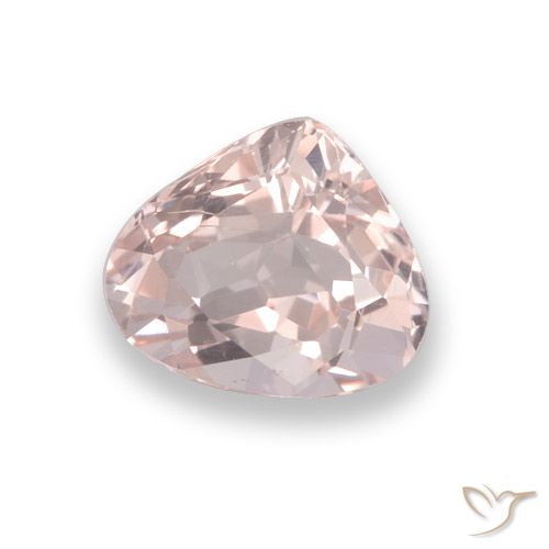 0.76ct Natürlicher Helles Korallenrosa Morganit, Birnenform, VVS-VS