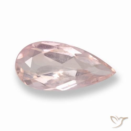 0.76ct Natürlicher Flamingorosa Morganit, Birnenform, VS