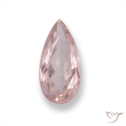0.71ct Natürlicher hellrosa Morganit, Birnenform, VS