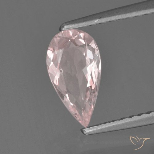 0.74ct Natürlicher Helles Korallenrosa Morganit, Birnenform, VVS