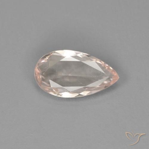 0.77ct Natürlicher Flamingorosa Morganit, Birnenform, VVS