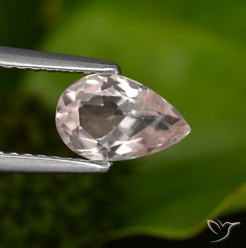 0.90ct Natürlicher Mittelrosa Morganit, Birnenform, VS