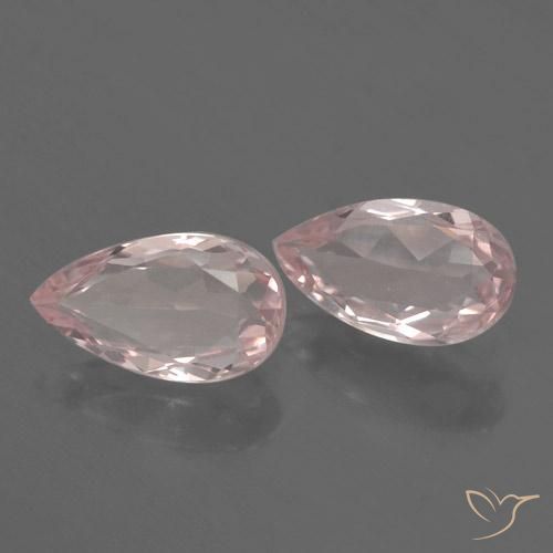 1.14 ct natürliche Korallenrosa Morganit-Edelsteine, Birnenform, VVS-VS